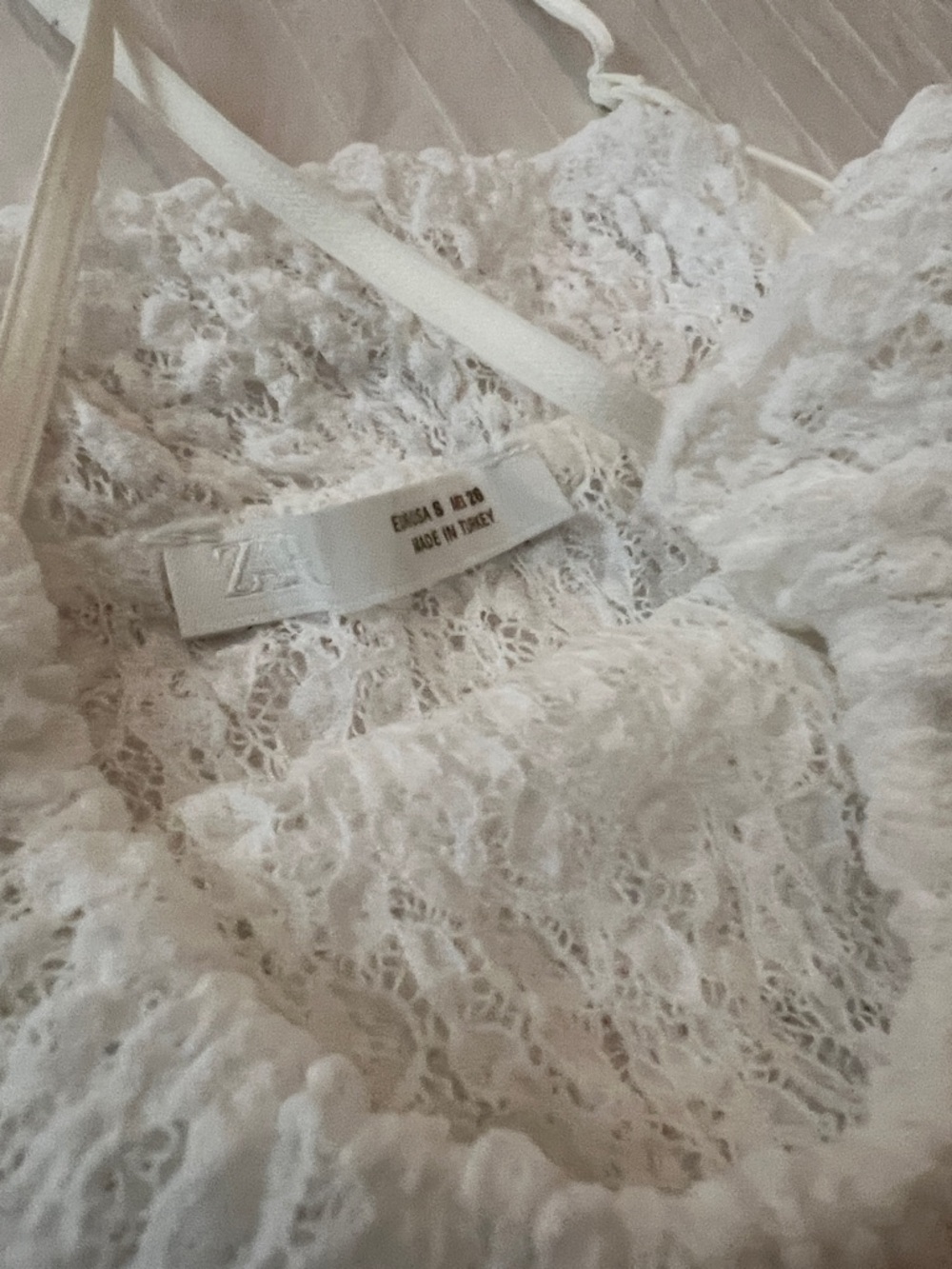 Zara White Ruffle Texture Sundress - Picture 2 of 7